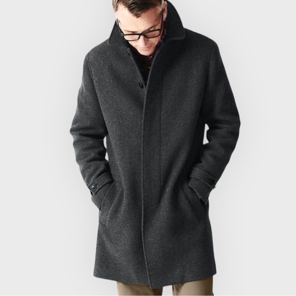 Lands' End Other - Land’s End | Wool Top Coat | Men’s XXL | Herringbone | Deep Charcoal | $80